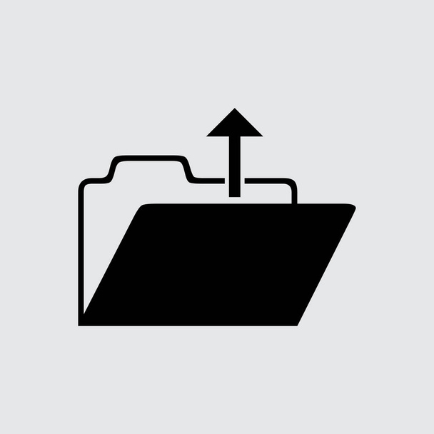 Folder platte pictogram - Vector, afbeelding