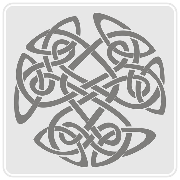 fekete-fehér ikonra a kelta művészet és etnikai díszek - Vektor, kép