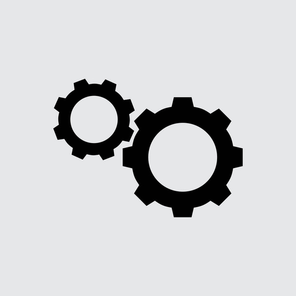 Fogaskerekek lapos ikon  - Vektor, kép
