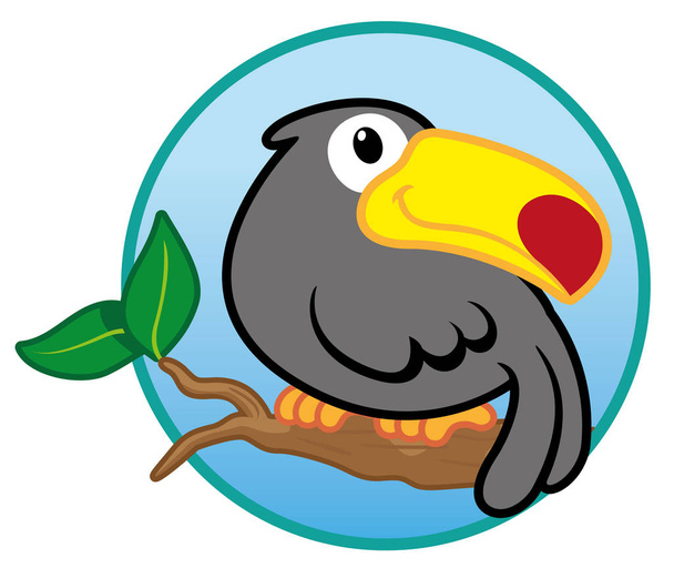Illustration of a bird of Brazilian fauna toucan  - Wektor, obraz