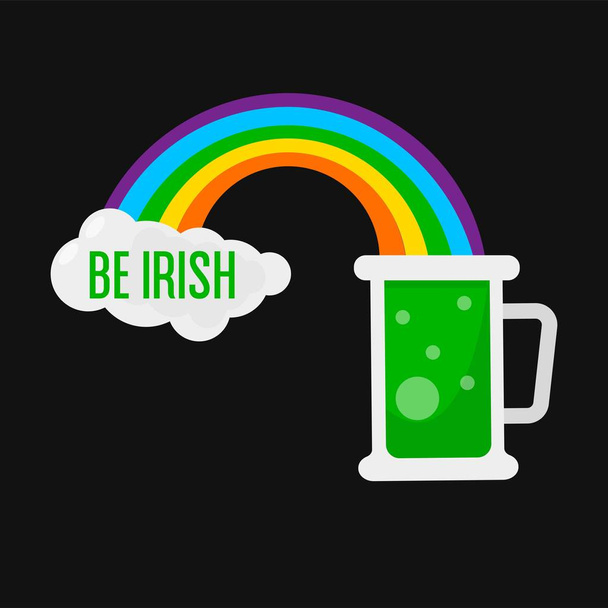 Ale beer mug for Saint Patrick day  - Vektor, kép