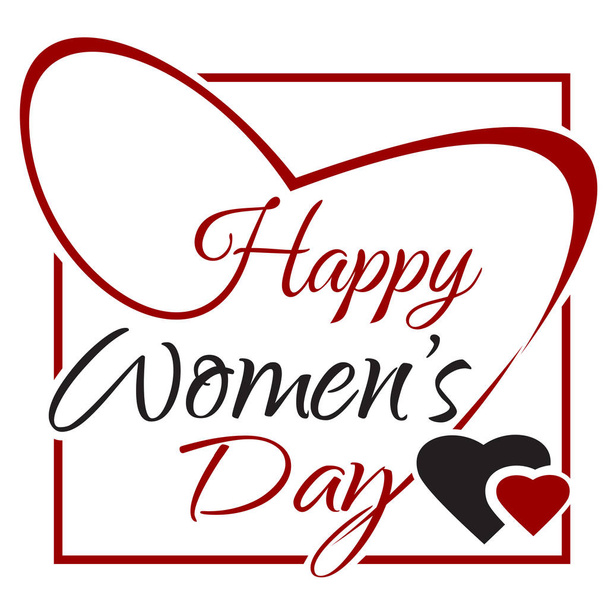 International Womens Day. 8 March lettering card - Vektor, obrázek