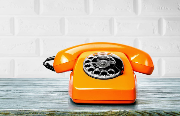 Vintage orange phone - Photo, image