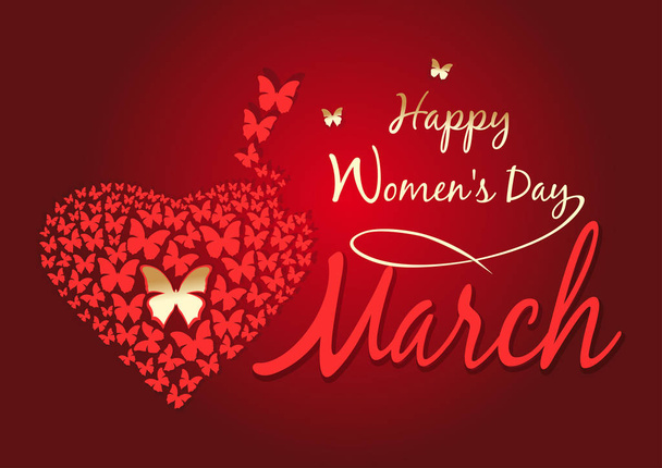 Women's day design. Happy Women's Day. 8 March. Greeting card - Διάνυσμα, εικόνα