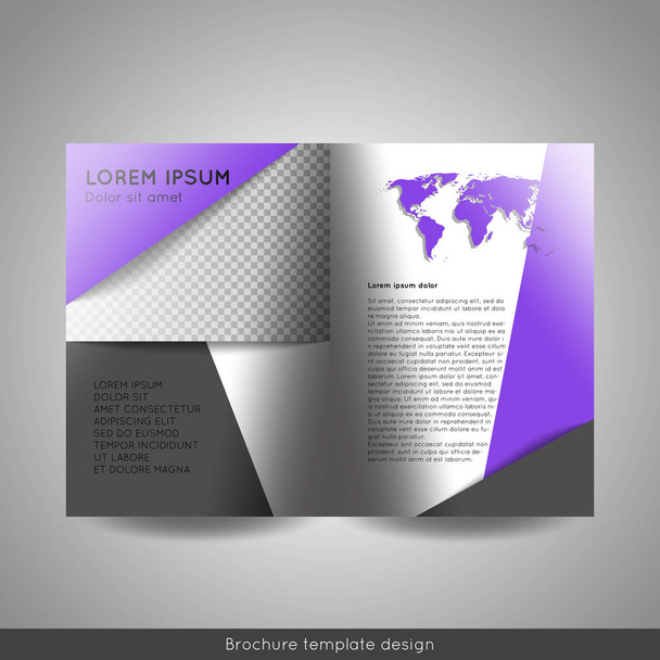 Bi-fold business brochure sjabloon.   - Vector, afbeelding
