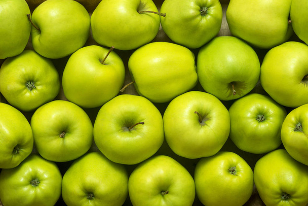    Grüne Äpfel Hintergrund  - Foto, Bild