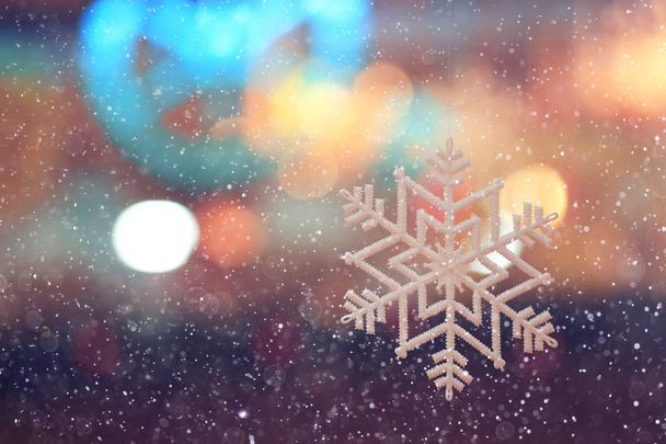 blurred Christmas snowflakes  - Fotó, kép