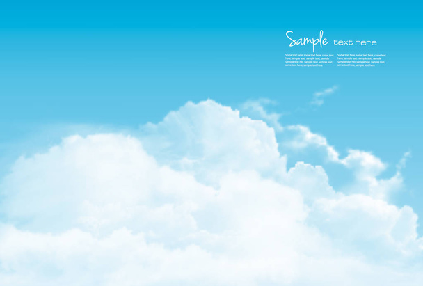 Ciel bleu avec nuages. Fond vectoriel. - Vecteur, image