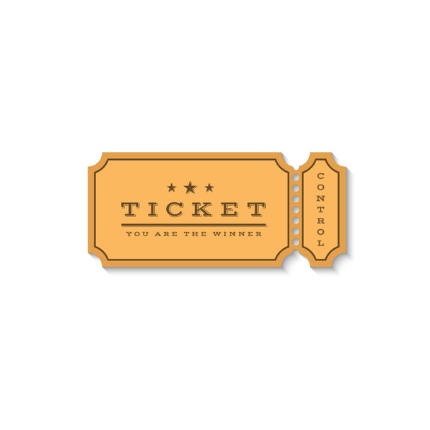 Papieren ticket mockup logo - Vector, afbeelding