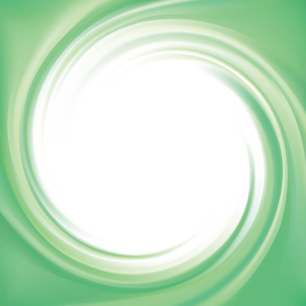 Vektorhintergrund aus leuchtend grünen Wirbeln - Vektor, Bild