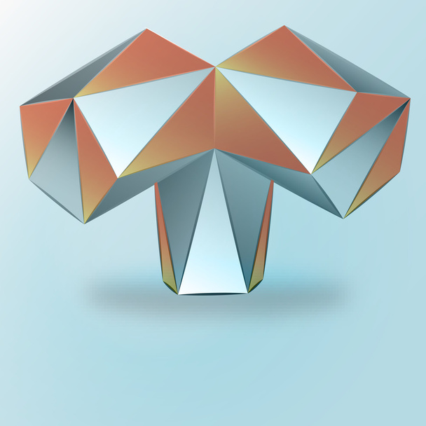 Absztrakt háromszög összetétele kék narancs vektor sablon - Vektor, kép