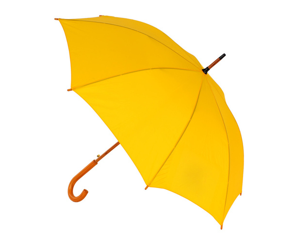 yellow umbrella on a white background - Photo, Image