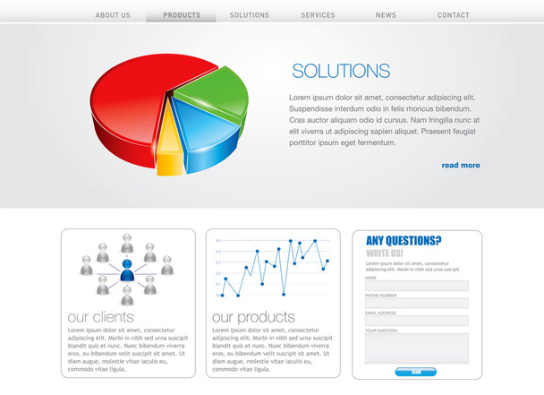 Professional website template - Vektor, kép
