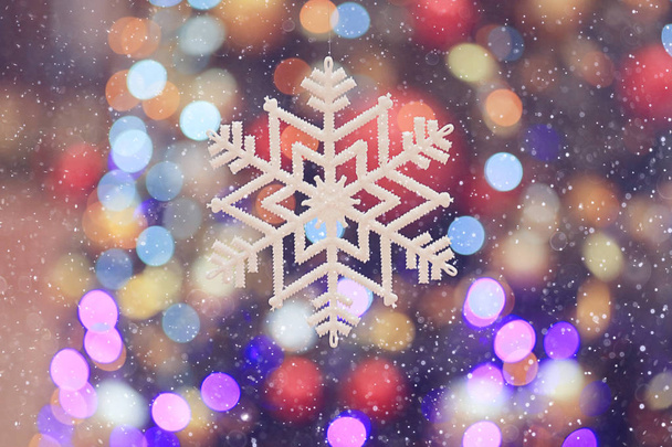 blurred Christmas snowflakes  - 写真・画像