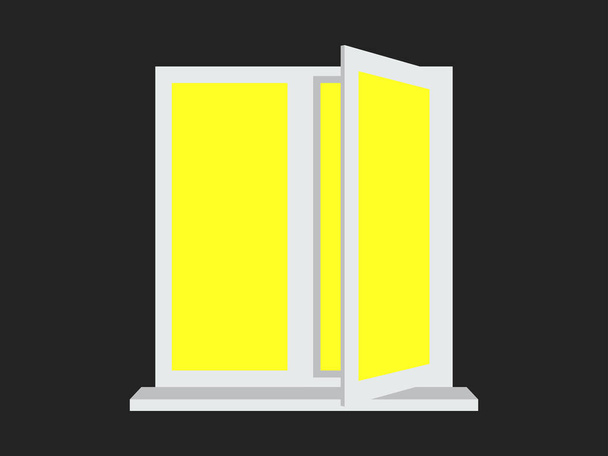 La luce dalla finestra aperta. Luce gialla. Illustrazione vettoriale
 - Vettoriali, immagini