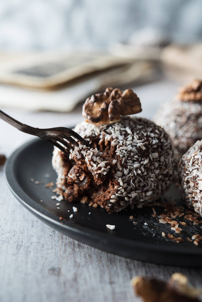 Sweet chocolate truffles - Foto, Imagem
