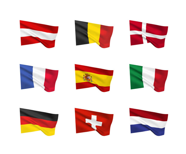 Vector flags (Western Europe) - Vector, Image