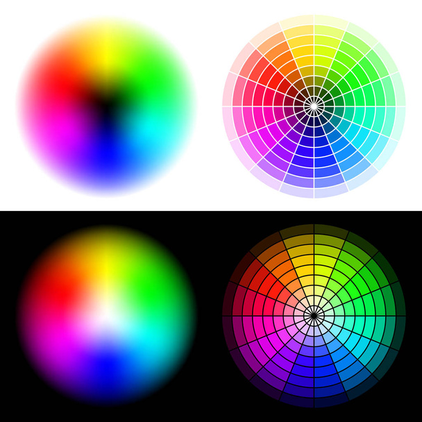 RGB- väripaletti
 - Vektori, kuva