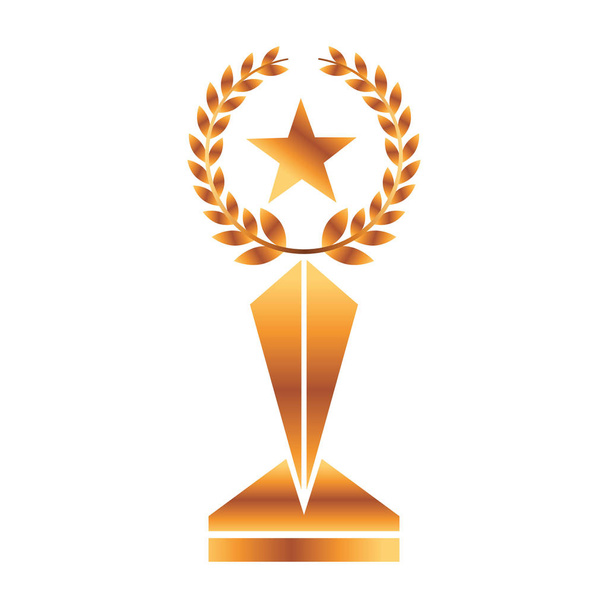 trofee-award geïsoleerde pictogram - Vector, afbeelding