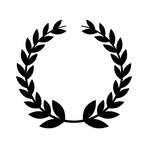 Эмблема венка из листьев короны
 - Вектор,изображение