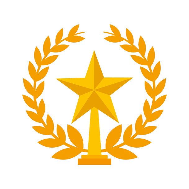 trofee-award geïsoleerde pictogram - Vector, afbeelding