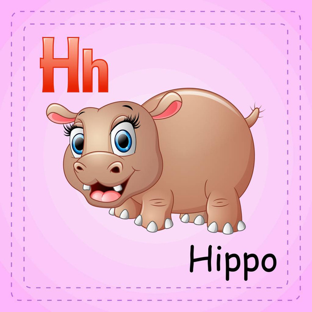 Анибал Абате: H - за Hippo
 - Вектор,изображение