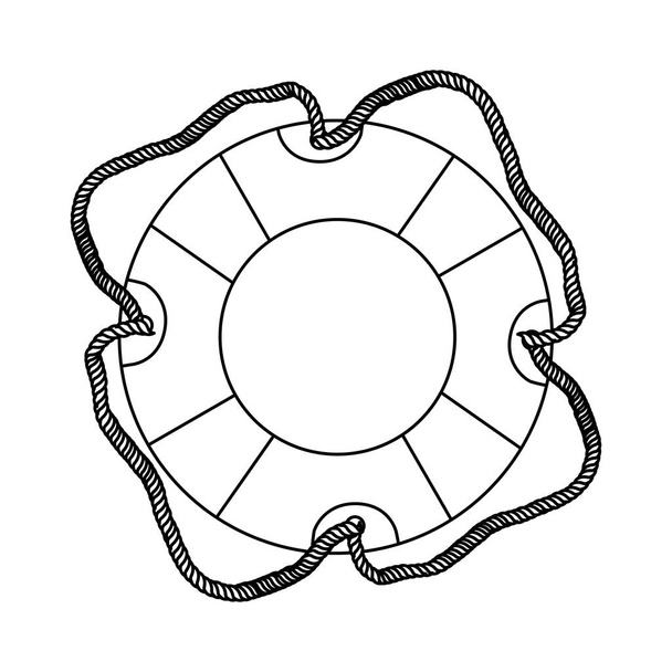 Obrázek ikony obrys záchranný kruh - Vektor, obrázek