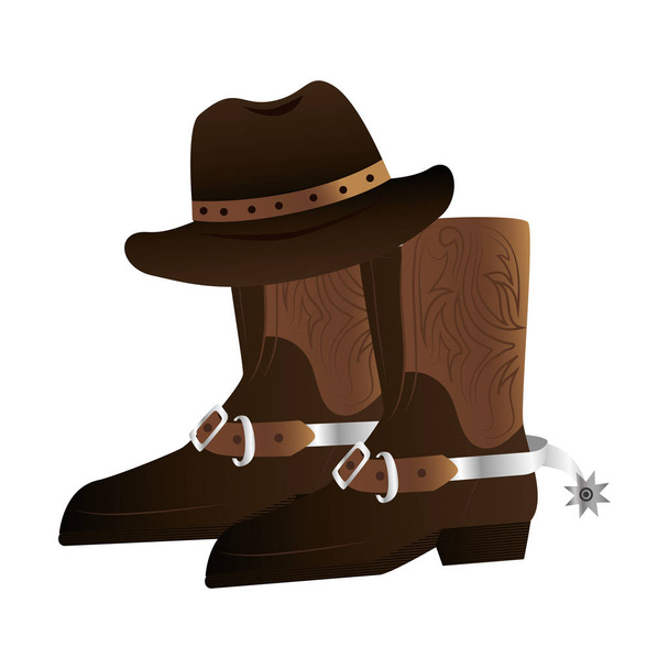 cowboy boots wild west - Vektor, Bild
