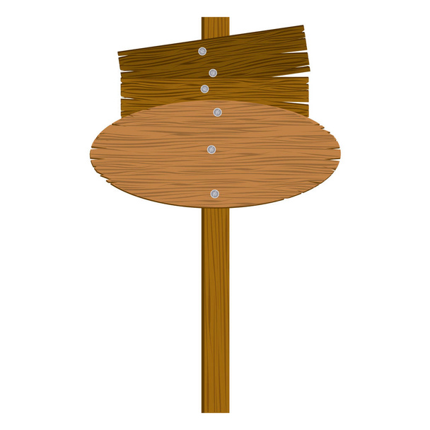 Symbolbild aus braunem Holz - Vektor, Bild
