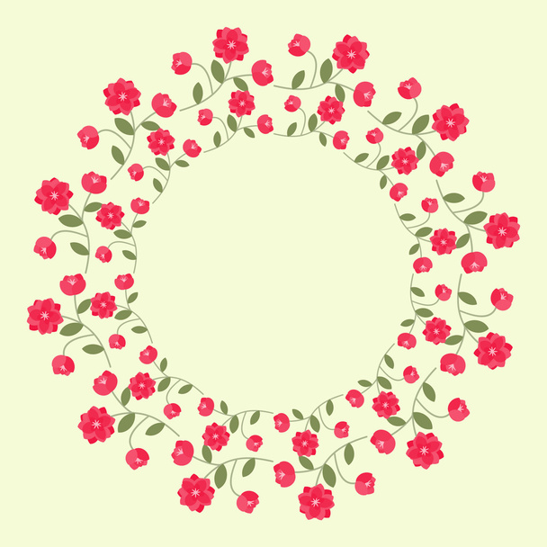 Floral wreath - Vecteur, image
