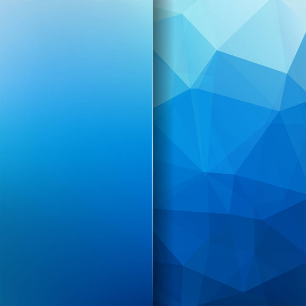 Fondo de formas geométricas. Fondo desenfoque con vidrio. Patrón de mosaico azul. Vector EPS 10. Ilustración vectorial - Vector, Imagen