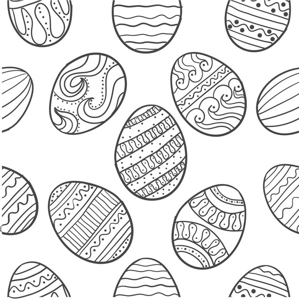 Doodle of easter egg vector art style - Vector, imagen