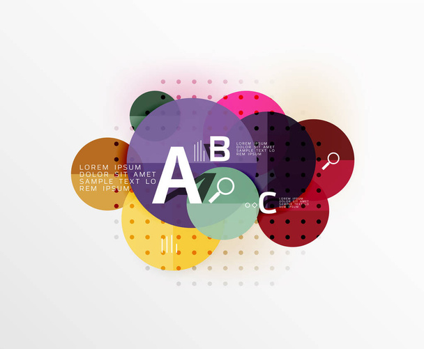 Circle geometric abstract background - Διάνυσμα, εικόνα