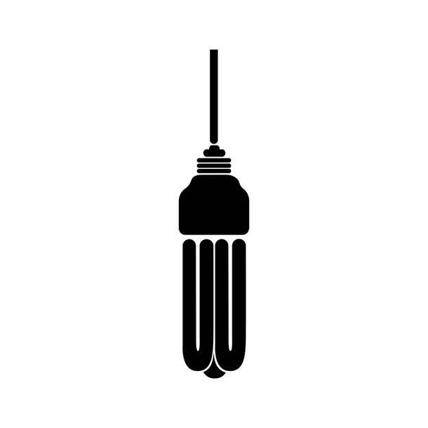 silueta negra con lámpara fluorescente
 - Vector, Imagen