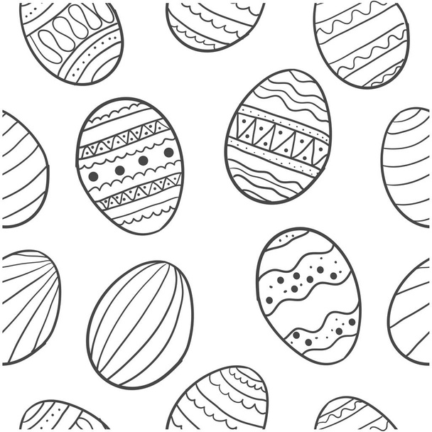 Doodle of easter style set hand draw - Vector, imagen