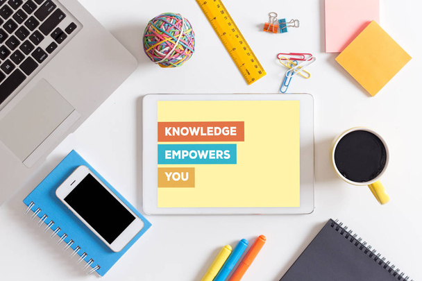 KNOWLEDGE EMPOWERS YOU CONCEPT - Photo, image