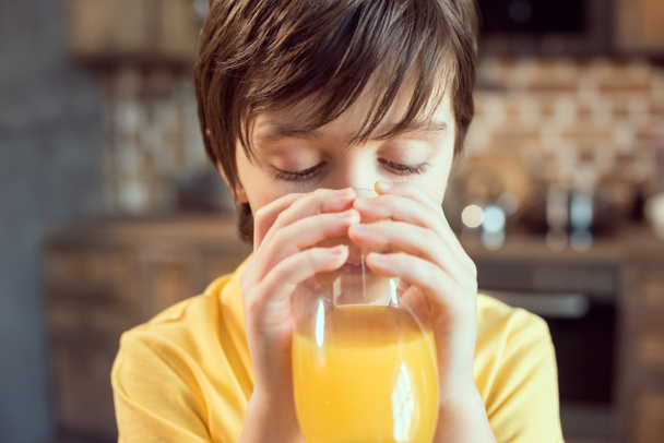 Boy drinking juice - Photo, Image
