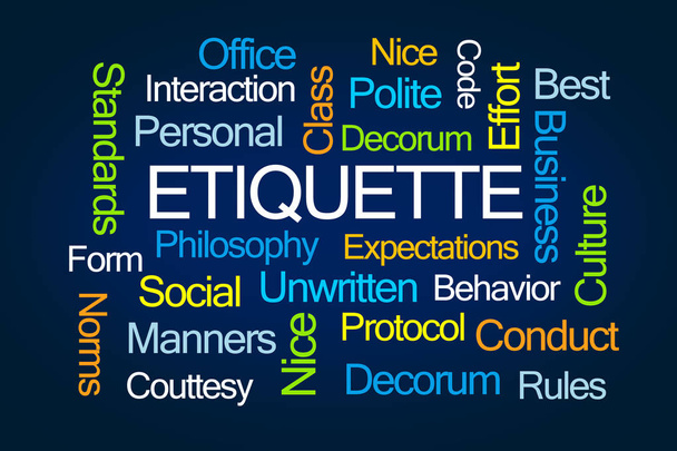 Etiquette Word Cloud - Photo, Image