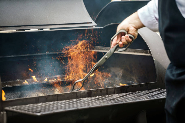 BBQ with coals and heat - Photo, Image