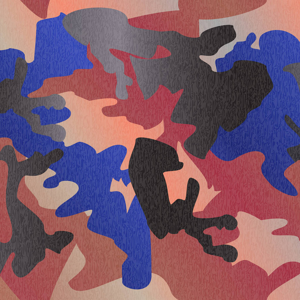 Camouflage-Muster Hintergrund nahtlose Kleidung drucken, wiederholbar - Vektor, Bild