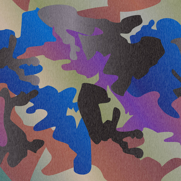 Camouflage-Muster Hintergrund nahtlose Kleidung drucken, wiederholbar - Vektor, Bild
