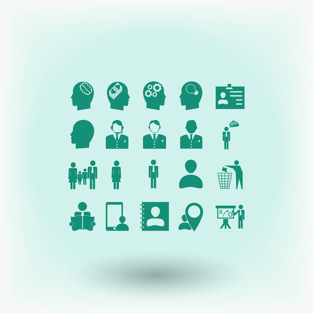 Business figures icons - Вектор, зображення