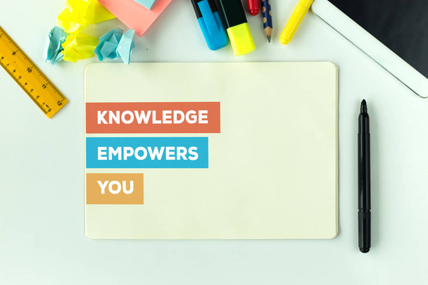 KNOWLEDGE EMPOWERS YOU CONCEPT - Photo, image