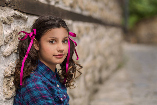 Young girl with braids - Zdjęcie, obraz