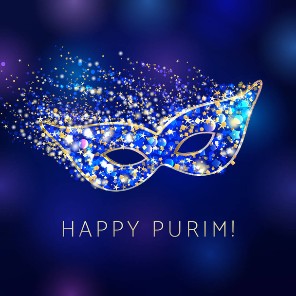 Tarjeta de celebración feliz Purim
.  - Vector, Imagen