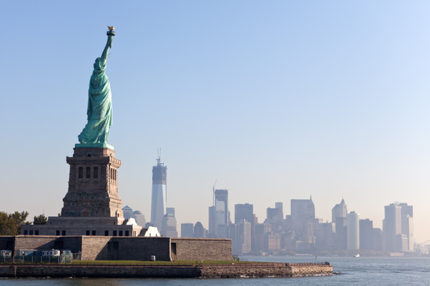 Статуя свободи і Нью-Йорку - Фото, зображення