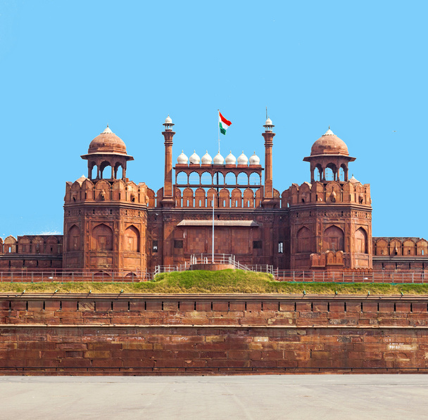 Architectural detail of Lal Qila - Red Fort in Delhi, India - Photo, Image