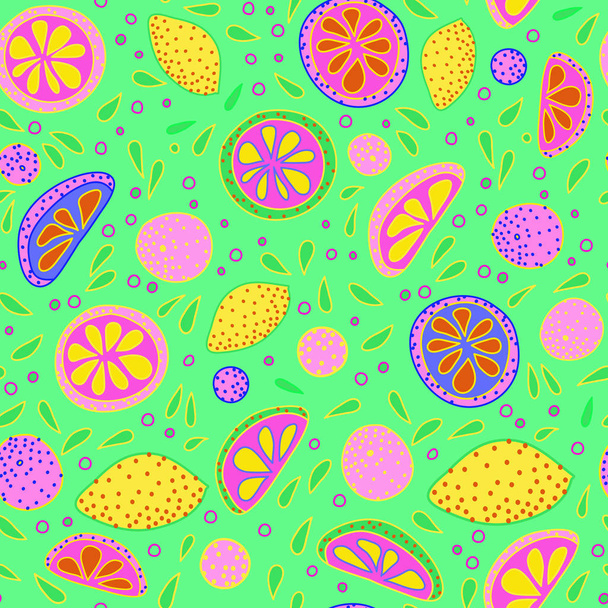 pattern with sliced citrus - Vecteur, image