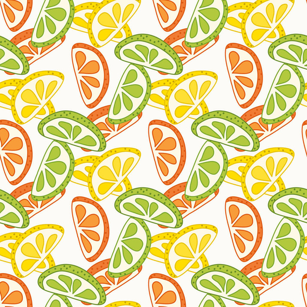 pattern with sliced citrus - Vecteur, image
