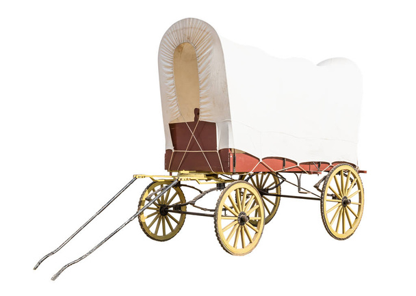 Wagon met witte top bedekt   - Foto, afbeelding